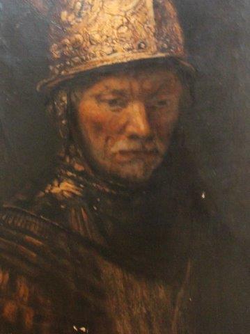 After Rembrandt oil- man with golden helmet